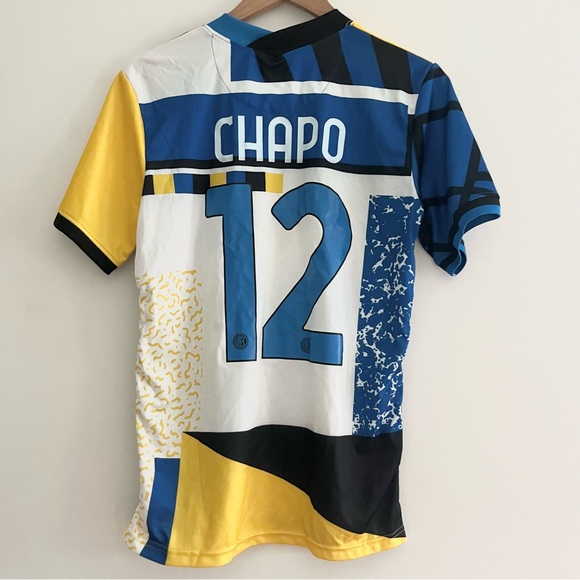 Nike Inter Milan 4th Stadium Jersey 20/21 Chapo #12 Soccer Football Men’s Medium - Picture 12 of 13